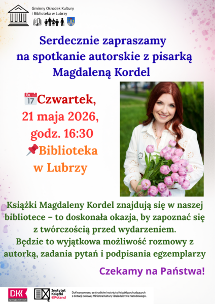 Spotkanie z pisarką Magdaleną Kordel